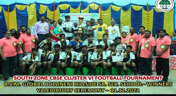 Winners - CBSE Cluster under 19 boys football tournament. Qualified for Nationals !